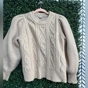 a.n.a Beige Cable Knit Sweater